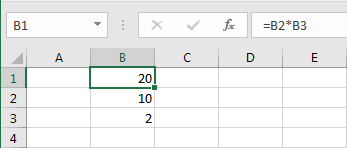 Multiplication using valid values in the cells in an Excel spreadsheet