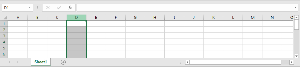 Columns in Excel spreadsheets