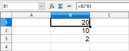 Multiplication using valid values in the cells in a Calc spreadsheet