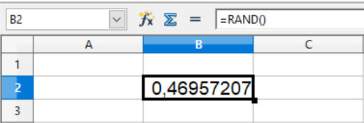 Random value generated in an Calc spreadsheet.