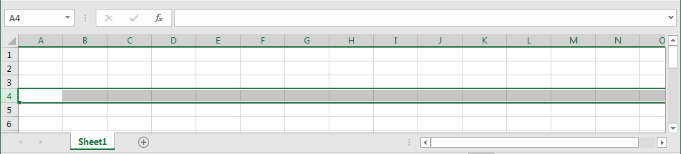 Rows in Excel spreadsheets